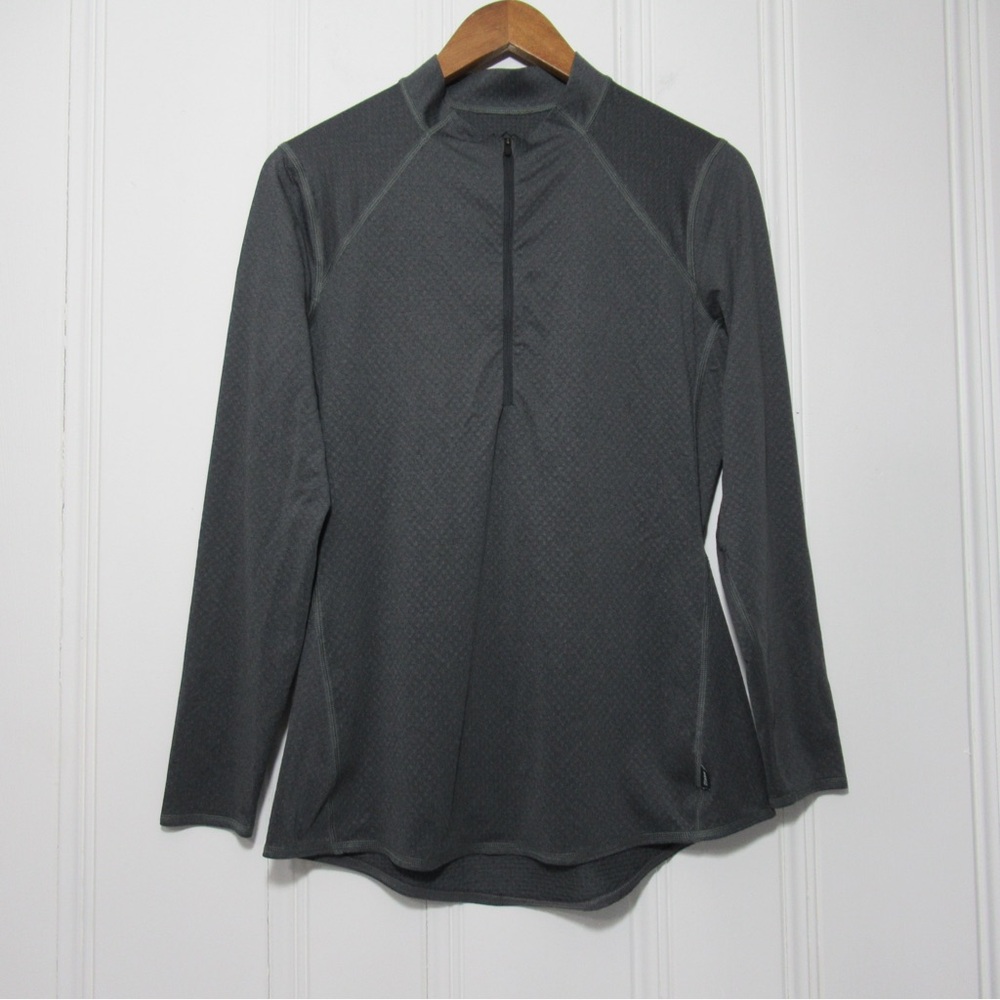 REI Gray Lightweight Base Layer Half-Zip Pullover Top Size Medium